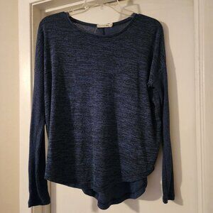 Rag & Bone Amelie Relaxed Long Sleeve Ribbed Tee in Blue Long Sleeve Size XS